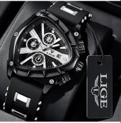 Resim Elmpaly Lıge Moda Çokgen Erkek Kol Saati Takvim Çok Fonksiyonlu Su Geçirmez Siyah Diğer 