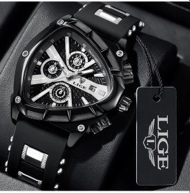 Resim Elmpaly Lıge Moda Çokgen Erkek Kol Saati Takvim Çok Fonksiyonlu Su Geçirmez Siyah Diğer 