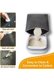 Resim Hype Store Kyrotech Elekli Kedi Tuvalet Önü Paspası 59×41 CM, Çift Katmanlı Kedi Kum Tutucu Paspas, Dağılmayı Ö 