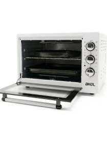 Resim Akel AF340L 34 Lt Beyaz Midi Fırın, Iç Aydınlatmalı, Zaman Ayarlı, Izgara ve Fırın, 2 Tepsi 1 Tel Izgara 