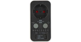 Resim Brennenstuhl Countdown Serisi LED Ekranlı USB ve Type-C Grişli Zaman Ayarlı Priz 