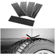 Resim Lemestar 50 Adet Siyah Lastik Tamir Reçinesi 200mmx3.5mm - Lastik Delikleri Hızlı Tamiri, Özlü, Kauçuksuz, Dikişsiz Lastikler İçin 