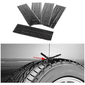 Resim Lemestar 50 Adet Siyah Lastik Tamir Reçinesi 200mmx3.5mm - Lastik Delikleri Hızlı Tamiri, Özlü, Kauçuksuz, Dikişsiz Lastikler İçin 