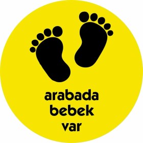 Resim Sticker Arabada Bebek Var Sticker 