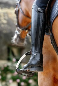 Resim Deri Binicilik Çizmesi, Elastik Bağcıklı, Ergonomik ve Üst Düzey Konfor - Siyah / 39 