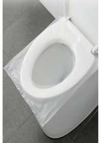 Resim Klozet Kapak Örtüsü Pratik Kullanımlı Hijyenik Klozet Kapağı Poşeti Lazımlık Tuvalet Örtüsü 10'lu 