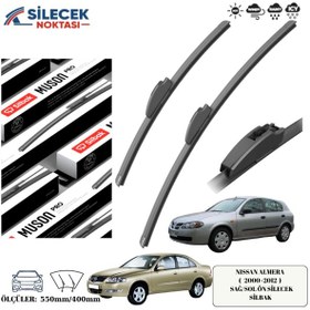 Resim Nissan Almera Sedan/hatcback 2000 2012 Araca Özel Ön Sağ-sol Silecek Silbak 550mm/400mm Sb2216u 