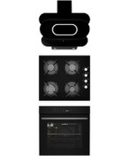 Resim Alveus ULTRA LÜX MEGA SİYAH ANKASTRE SET(MRC3008-GLS640-MFA829) 