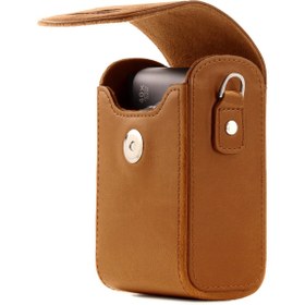 Resim MegaGear Samsung Wb350f Suni Deri Dikey Fotoğraf Makinesi Kılıfı 