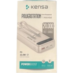 Resim Kensa Powerstation Powerboost 20000 Mah Pd 22.5W Qc 3.0 Süper Hızlı Şarj Taşınabilir Şarj Cihazı 