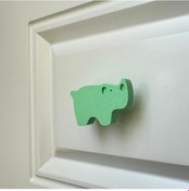 Resim Pomerol Yeşil Gergedan Dolap Kulpu - Çocuk Odası, Mutfak Ve Banyo İçin Dinamik Ve Dayanıklı Mobilya Kulp D 