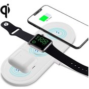 Resim Kt-w50a8 3'ü 1 Arada 10w İphone Uyumlu'lar / İwatch / Airpods Uyumlu İçin Çok Fonksiyonlu Braket Kablosuz Şarj Cihazı 