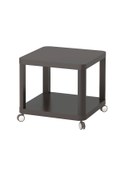 Resim Tekerlekli Yan Sehpa, Gri, 50x50 Cm Gri 