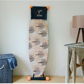 Resim Asev Home İpli Ayarlanabilir Keçeli Ütü Masası Kılıfı STOPERLİ SIKIŞTIRMA 55x140 Cm Toprak 