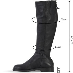 Resim Bueno Shoes Siyah Deri Kadın Düz Çizme 01wf2006 