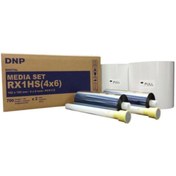 Resim DNP Rx1 Hs 4×6 Kağıt Ribon 10x15 1 Koli 2 Rulo 