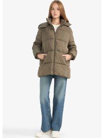 Resim Defacto Su Geçirmez Regular Fit Kapüşonlu Parka F3557ax25wnkh402 Haki-kh402 