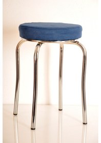 Resim 4 Lü Renkli Tay Tüyü Ahtapot Tabure Mutfak Taburesi Demir Tabure 