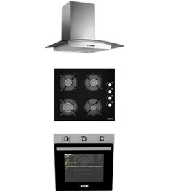 Resim Alveus İBER 615 INOX/SİYAH 3'LÜ ANKASTRE SET [İBERINOX-GLS640SİYAH-615INOX] 