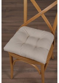 Resim Altınpamuk 4'lü Lüx Gold Pofidik Bej Sandalye Minderi Özel Dikişli Bağcıklı 40x40cm Bej 