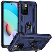 Resim Xiaomi Redmi Note 11 4G Kılıf Vega Tank Standlı Yüzüklü Mıknatıslı + Nano Glass Lacivert Gpack