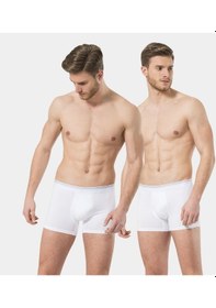 Resim Türen Erkek Likralı Boxer 2'Li Paket 126/Beyaz 001 