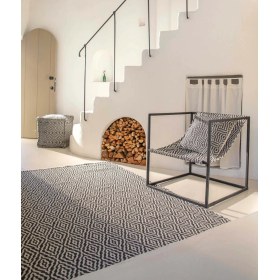 Resim Keyf Küp Berjer Siyah Beyaz B22084A 