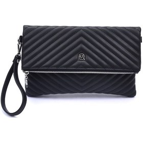 Resim Barbara Kadın Clutch Çanta 67-6010 Sıyah - Sıyah Siyah 