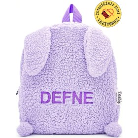 Resim Tosbiş Hızlı Kuruyan [ Istediğiniz Ismi Nakışla Yazıyoruz ] Tavşan Lila 0-8 Yaş Çocuk Sırt Çantası, Anaoku 