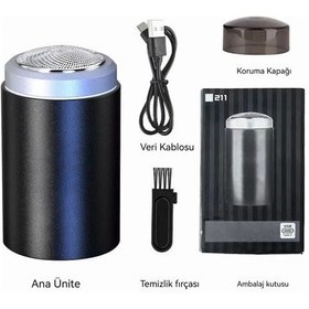 Resim Elektrikli Tıraş Makinesi Temiz Erkek Araba Seyahat Taşınabilir Şarj Mini Küçük Çelik Top Sakal Bıçağı 212 Tıraş Makinesi Ekransız Plastik 