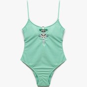 Resim Koton Astarlı Aksesuar Detaylı İnce Askılı Dokulu Mayo Yeşil 5sak20078mm Yeşil 