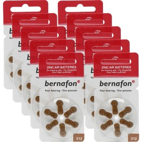 Resim Bernafon 312 Numara Işitme Cihazı Pili 6*10 (Toplam 60 Adet) 