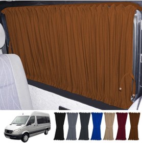 Resim Oto Pandami Mercedes Sprinter W906 Uzun 2006-2018 Uyumlu Taba Raylı Oto Perde Takımı 