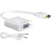 Resim Hdmı To Vga Dönüştürücü Kablo Ses Destekli Adaptör Çevirici Ps3 Kulaklık Monitör Tv Led Uydu 4548 