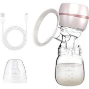 Resim Pembe Led Ekranlı Entegre Göğüs Pompası Emzirme İçin Elektrikli Göğüs Pompası 3 Mod 9 Emiş Seviyesi 22mm Silikon Göğüs Kapaklı Düşük Gürültü 