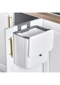 Resim Çöp Kovası Asılabilir Çift Yön Kapaklı Tp727 Beyaz 