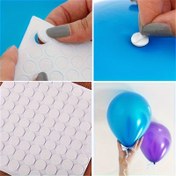 Resim 200 Adet Önceden Kesilmiş Çift Taraflı Nano-Akrilik Yapışkan Daireler, Güçlü ve Çok Yönlü Güvenli Balon ve Dekor Bağlantısı İçin, Kullanımı Kolay 