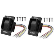 Resim Adet Ters Polarite Anahtarı 12v Dpdt Anlık 3 Pozisyonlu Salıncak Anahtarı Ip67 Su Geçirmez Deniz Açık F26 Siyah 