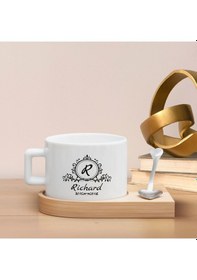 Resim Bk Gift Kişiye Özel İsimli Ahşap Altlıklı Seramik Fincan-8 , Meslek Hediyesi, Yeni İş Hediyesi Kobitmeyen138084 Bk Gift 