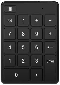 Resim Kablosuz Sayısal Tuş Takımı BT5.1 Sayısal Ped 19 Tuşlar Ultra-ince Tasarım Taşınabilir Mini Numpad Ergonomik tasarım Dizüstü Masaüstü, PC, Dizüstü Bilgisayar için Sessiz Sayısal Ped Siyah 