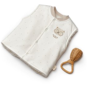 Resim Organik Pamuk Wellsoft Astarlı Teddy Bear Bebek Yelek - 6-9 Ay 