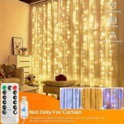 Resim USB Peri Perde Işıkları, 100/200/300/600 LED'ler, 8 Mod, İç Mekan Dize Işıklar, USB Güçlü, Uzaktan Kumandalı, Yatak Odası Yıldız Temalı, Düğün, Noel, Cadılar Bayramı, Yeni Yıl ve Diğer Tatil Parti Süsleme Aydınlatması (11 Festival için Uygun) Cadılar Bayramı Süslemeleri, Noel Süslemeleri 