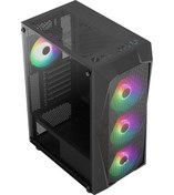 Resim Aerocool AE-FLC-600W 4x120mm FRGB USB 3.0 Micro ATX-Mini ITX Siyah Kasa Aerocool AE-FLC-600W 4x120mm FRGB USB 3.0 Micro ATX-Mini ITX Siyah Kasa