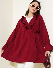 Resim VOLT CLOTHİNG Kadın Fırfırlı Bağlamalı Kimono 