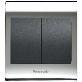 Resim Viko Panasonic Thea Blu İkili Anahtar, Çerçeve Chrome+beyaz, Kapak Füme 