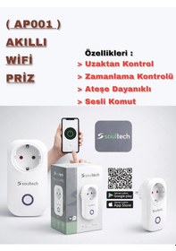 Resim Soultech Akıllı Wifi Priz Uzaktan Kontrollü Zamanlayıcılı Smart Plug 