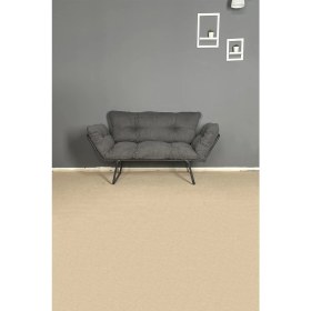 Resim Hmplast Katlanır Yataklı Ikili Kanepe | Mekanizmalı Çekyat Koltuk | Açılır Kollar & Fonksiyonel Tasarım | Modern, | Füme 