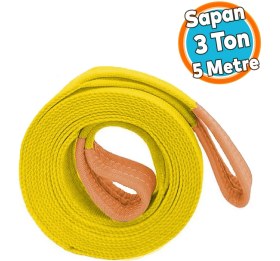 Resim Yük Kaldırma Spanzet Sarı Renk 3 Ton 5 Metre Dokuma Sapan Polyester Sağlam Taşıma Indirme Halat 