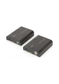 Resim Digitus Ip Hdmı Kvm Keyboard/video Monitor/mouse Sinyal Uzatma Cihazı, Alıcı Receiver Ve Verici Transmitter Birim Dahil, 120 Metre, Usb Konsol, Maksimum Çözünürlük 1080p Digitus Hdmı Kvm Extender Over Ip, Set-19781 