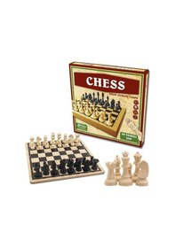Resim Chess Ahşap Satranç Takımı Plastik Satranç Taşlı 